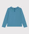 Girls' cotton blouse POLOCHON blue