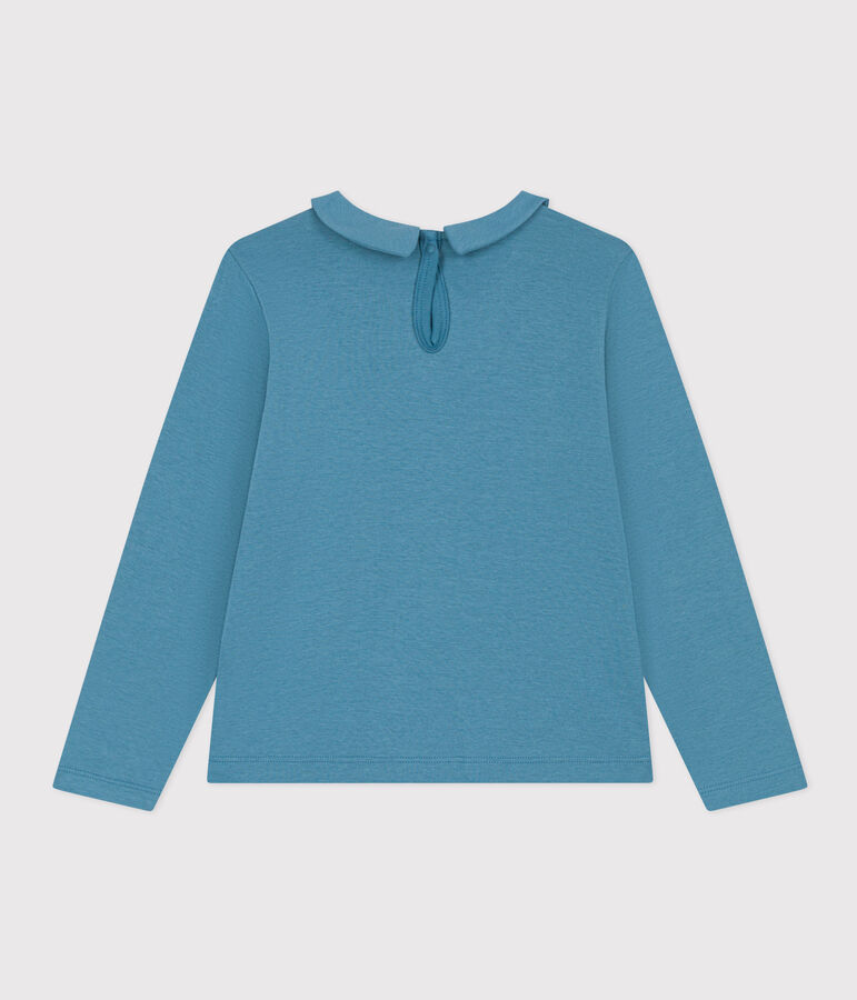 Girls' cotton blouse blue