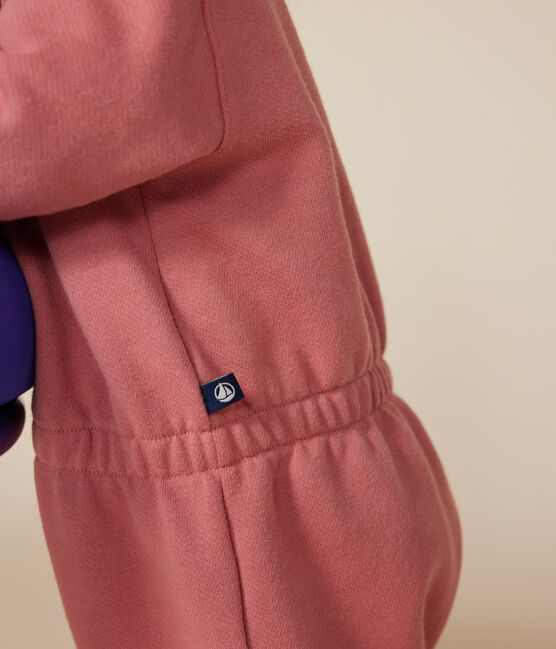 Babies' fleece jumpsuit ROSEWOOD pink
