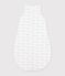 Babies' 3 TOG-rated whale print cotton sleeping bag white/blue