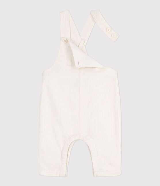 Babies' plain corduroy dungarees MILK Ecru