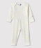 Babies' Confetti Pattern Cotton Sleepsuit without Poppers MARSHMALLOW white/MULTICO white