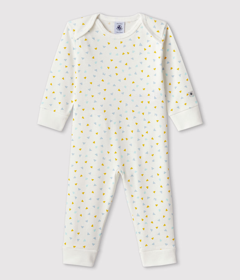 Babies' Confetti Pattern Cotton Sleepsuit without Poppers white/multicolor