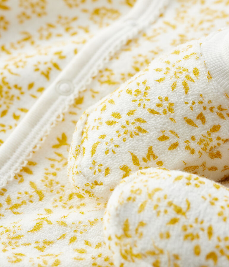 Babies' Floral Super Soft Terry Nightwear Set yellow/ECUME2