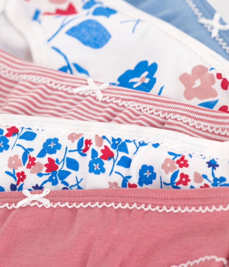 Children's flower-patterned cotton pants - 5-pack variante 1