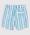 Baby Boys' Striped Poplin Shorts JASMIN blue/MARSHMALLOW white