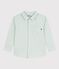 Children's long-sleeved plain cotton shirt SPRAY blue