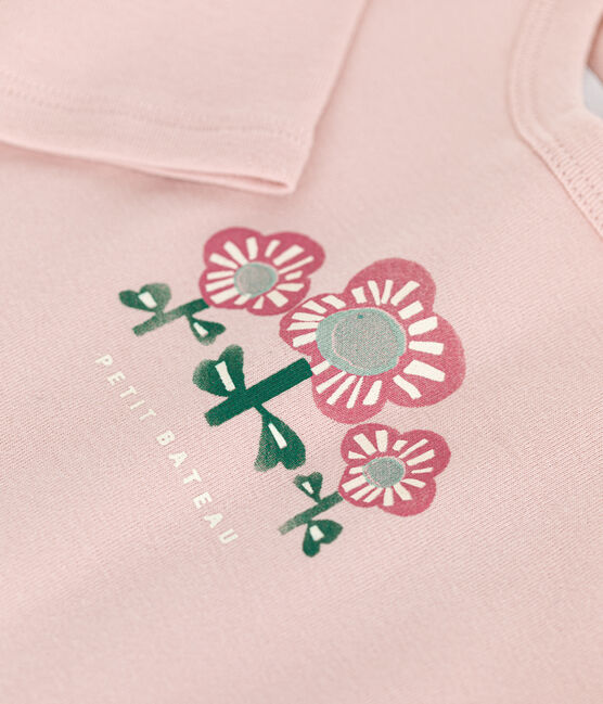 Babies' long-sleeved cotton T-Shirt SALINE pink