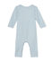 Baby boys' short wool and cotton coverall FRAICHEUR blue/TEMPETE grey