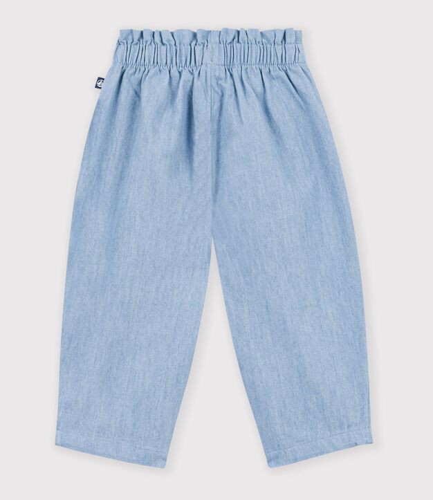 Babies' chambray trousers blue