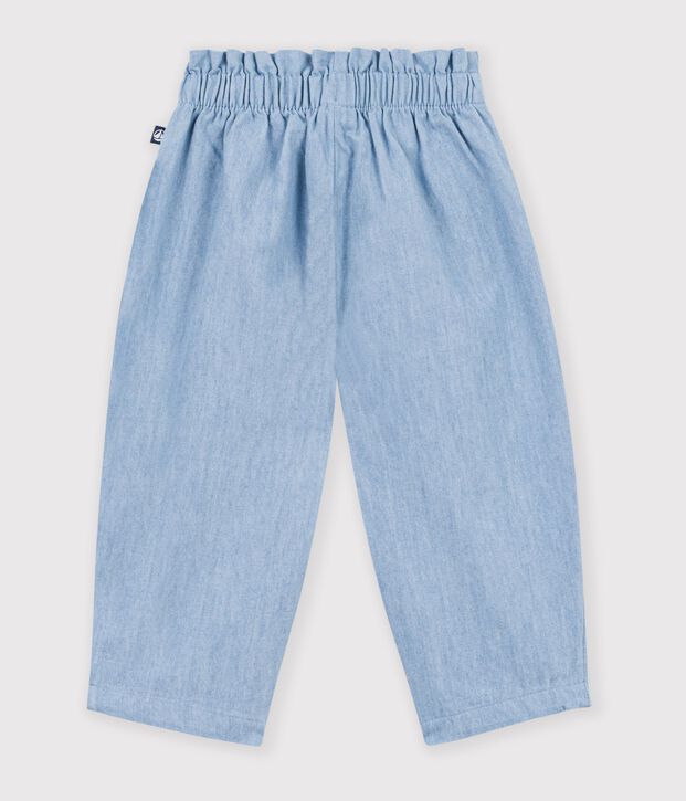 Babies' chambray trousers blue