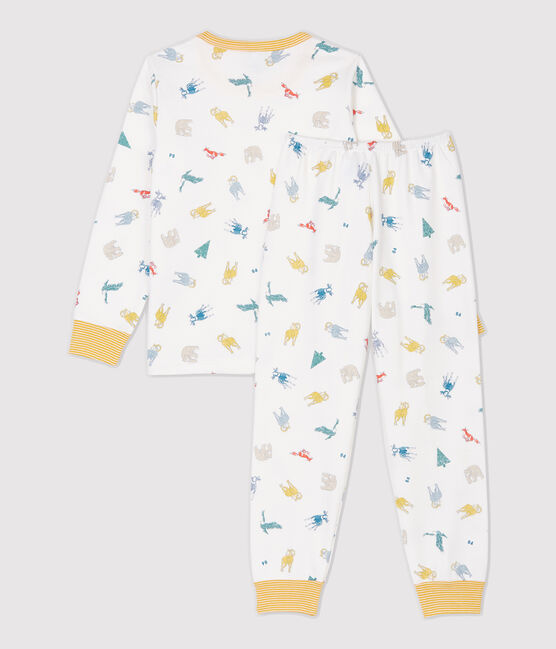 Unisex Animal Print Fleece Pyjamas MARSHMALLOW white/MULTICO white