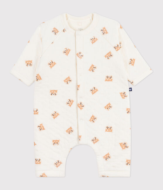 Babies' red panda-print cotton playsuit MILK /MULTICO