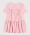 Girls' Short-Sleeved Cotton Dress SALINE /SHOCKING