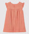 Babies' Organic Cotton Gauze Dress PAPAYE pink