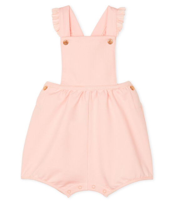 Baby Girls' Short Fleece Dungarees MINOIS pink