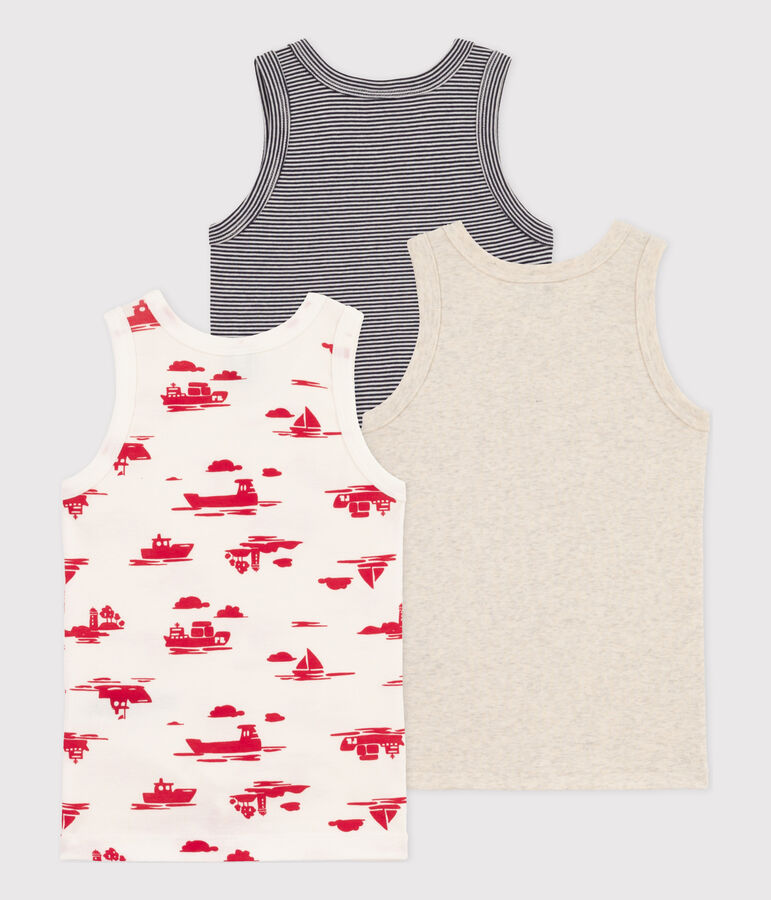 Boys' Le Havre Cotton Vests - 3-Pack variante 1