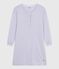 Women's nightdress in stripy cotton SQUAW white/MARSHMALLOW