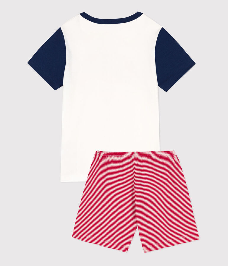 Boys' Le Havre Cotton Short Pyjamas MARSHMALLOW white/MULTICO white