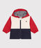 Babies' colour block printed windbreaker, pinstripe lining AURORA red/MULTICO