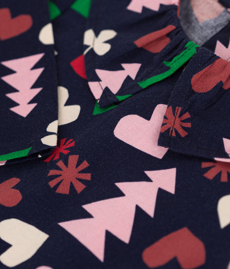 Babies' flannel blouse blue/multicolor