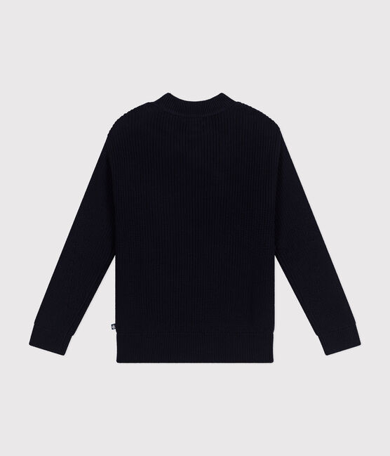 Women's Fisherman's RIb Cotton Pullover SMOKING blue
