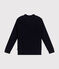 Women's Fisherman's RIb Cotton Pullover SMOKING blue