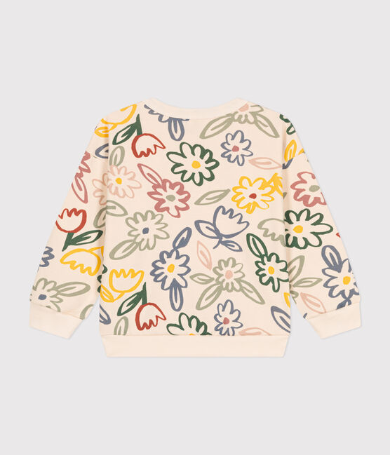  Little girls' fleece sweatshirt AVALANCHE white/MULTICO