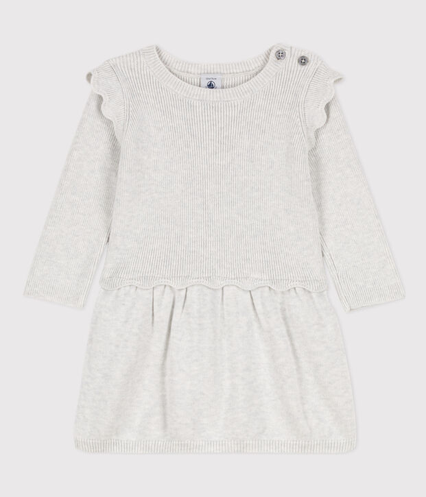 Babies' Wool/Cotton Dress MONTELIMAR CHINE