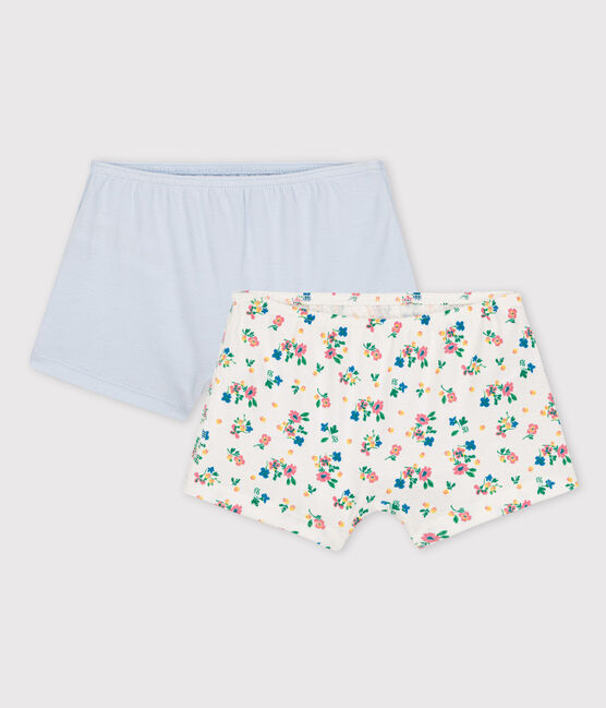 Girls' Floral Print Organic Cotton Hipsters - 2-Pack variante 1