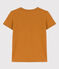 Women's Straight Round-Neck Cotton T-Shirt TOAST brown