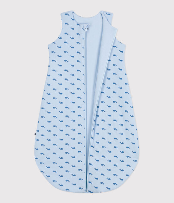 Babies' 2 TOG whale print cotton sleeping bag TOUDOU blue/ALASKA