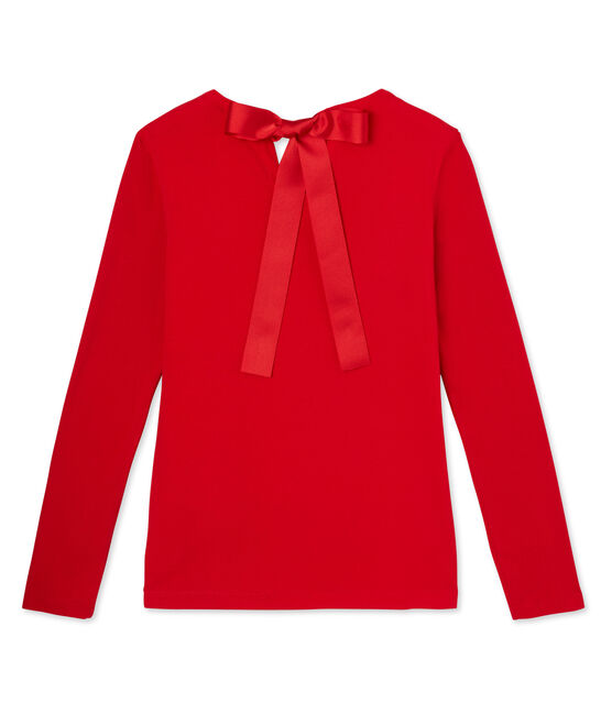 Women's sequin-stripe T-shirt FROUFROU red