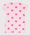 Babies' short heart print cotton jumpsuit MARQUISE /PEACHY