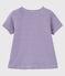 Baby girl's short-sleeved blouse REAL purple/MARSHMALLOW white