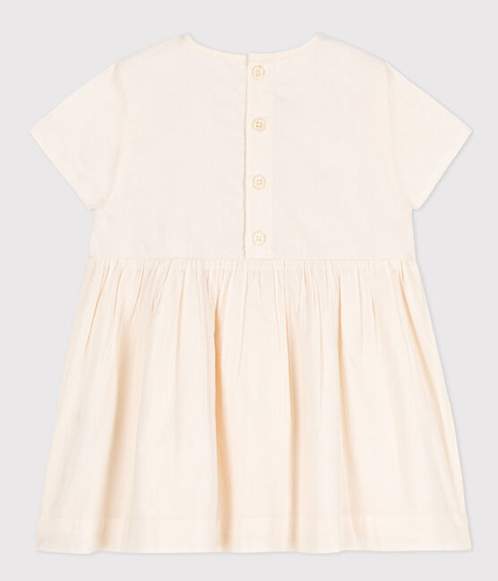 Babies' Smocked Short-Sleeved Dress AVALANCHE white/MULTICO