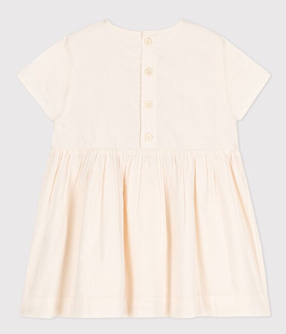 Babies' Smocked Short-Sleeved Dress AVALANCHE white/MULTICO