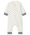 Babies' starry sleepsuit in cotton MARSHMALLOW white/GRIS grey