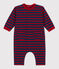 Babies' Thick Jersey Stripy Breton Jumpsuit LITTORAL CHINE /STOP