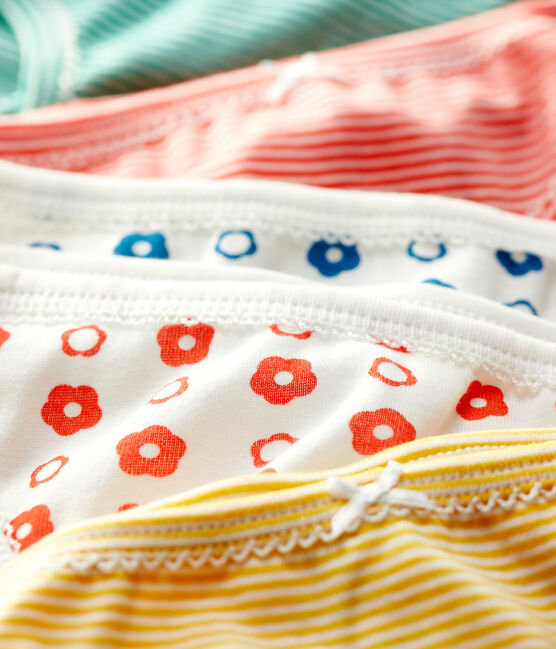 Girls' Graphic Floral Print Organic Cotton Briefs - 5-Pack variante 1
