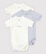 Babies' Short-Sleeved Wrapover Organic Cotton Bodysuits - 3-Pack