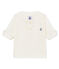 Baby boys' cotton/linen t-shirt MARSHMALLOW white