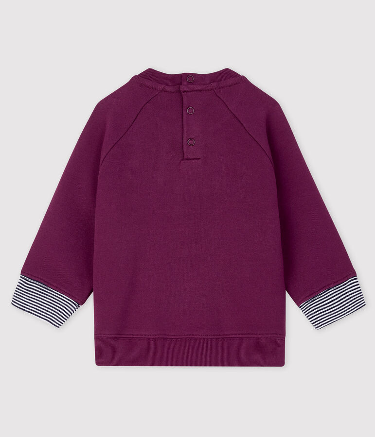 Baby boy's print sweatshirt purple