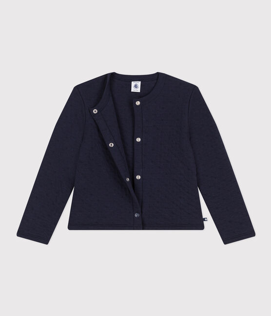 Cardigan en tubique matelassé enfant fille SMOKING blue