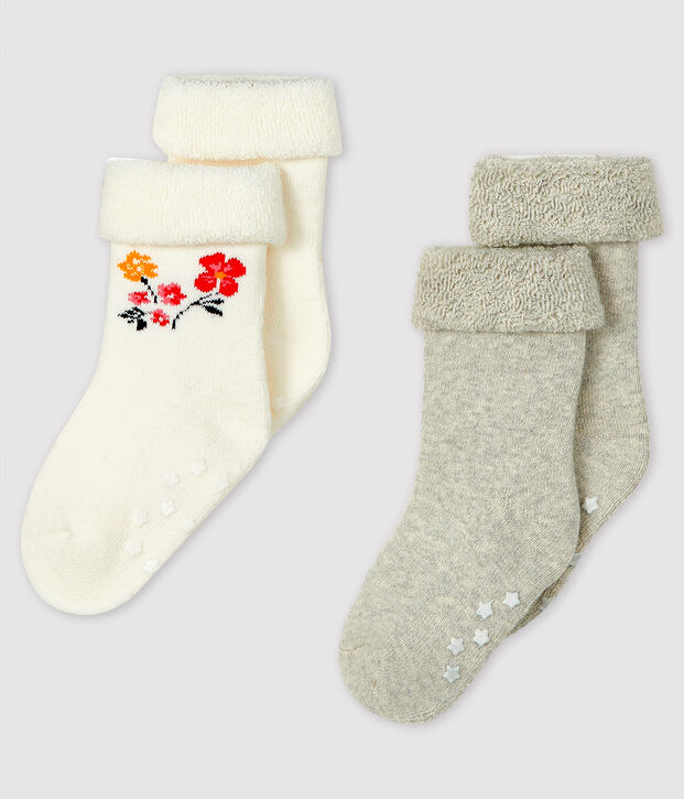 Pack of 2 pairs of baby socks multicolor
