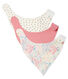 Baby Girls' Rib Knit Bibs - 3-Piece Set
