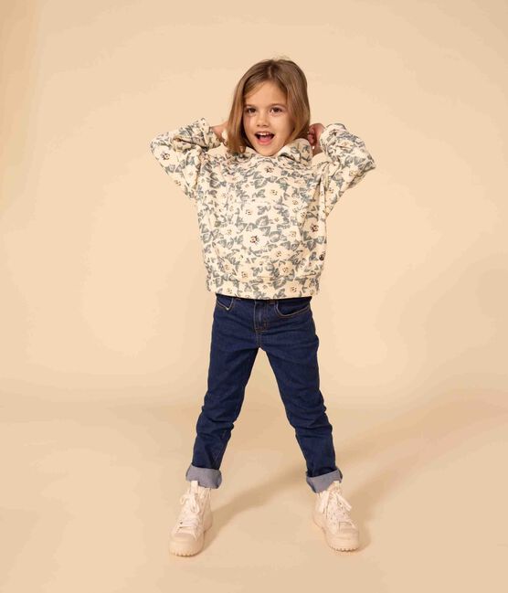  Girls' fleece hoodie AVALANCHE+POLOCHON /MULTICO