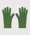 Children's knitted gloves PALMERAIE green