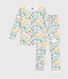 Children's fitted floral cotton print pyjamas
