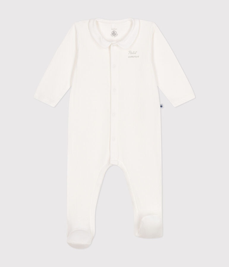 Babies' tube-knit pyjamas white
